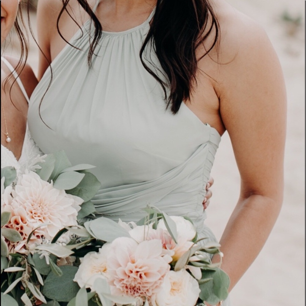 Bridesmaids dress sage green 6